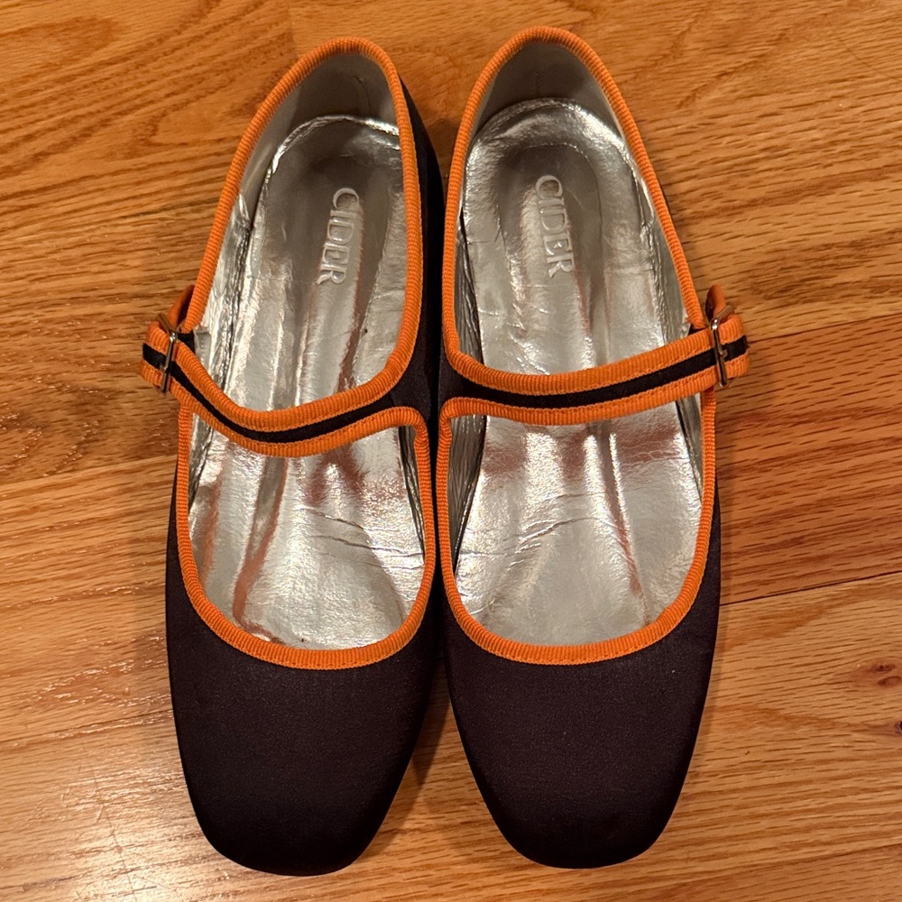 Cider black and orange  Mary Jane Flats (36)